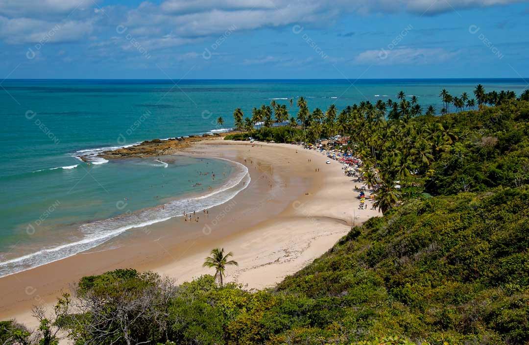 5 Sea with emerald water in Coqueirinho beach, Conde, Paraiba, Brazil on April 11, 2001. Northeastern Brazilian coast