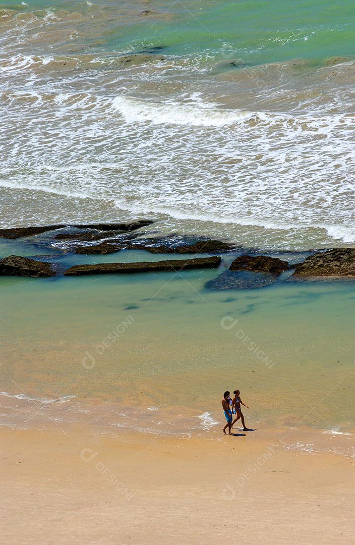 Pessoas Água Recifes Fundo Praia de Boa Viagem Recife Pernambuco Imagem JPG