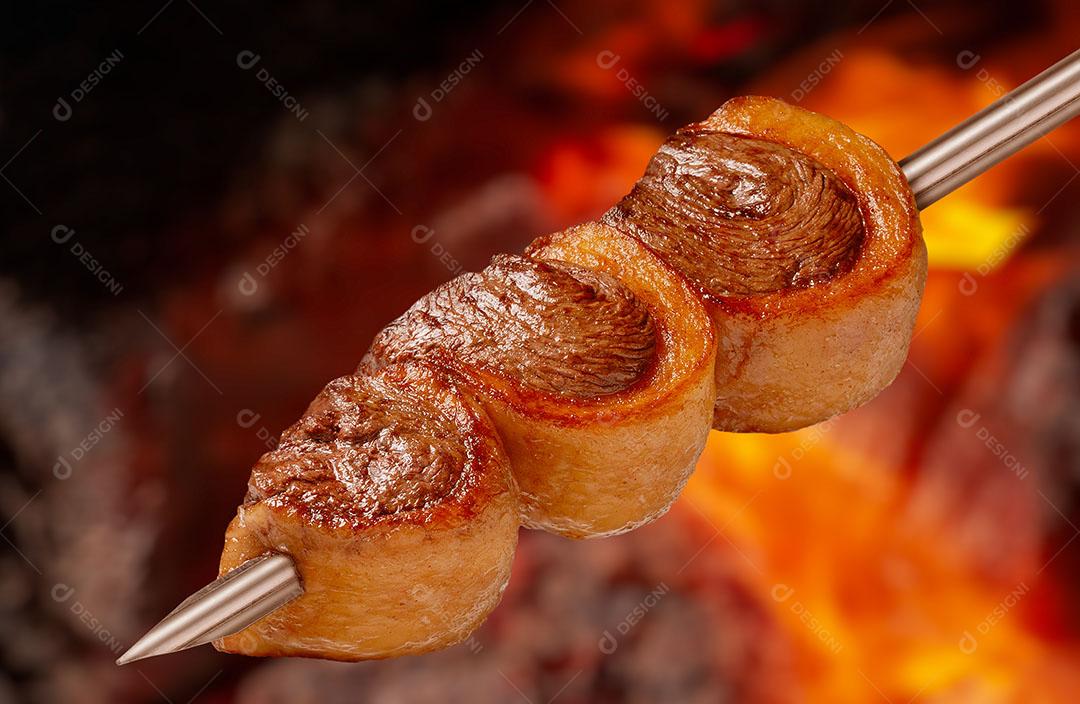 Foto Churrasco Picanha Assado Espeto Brasa Churrasco Amplamente Consumido