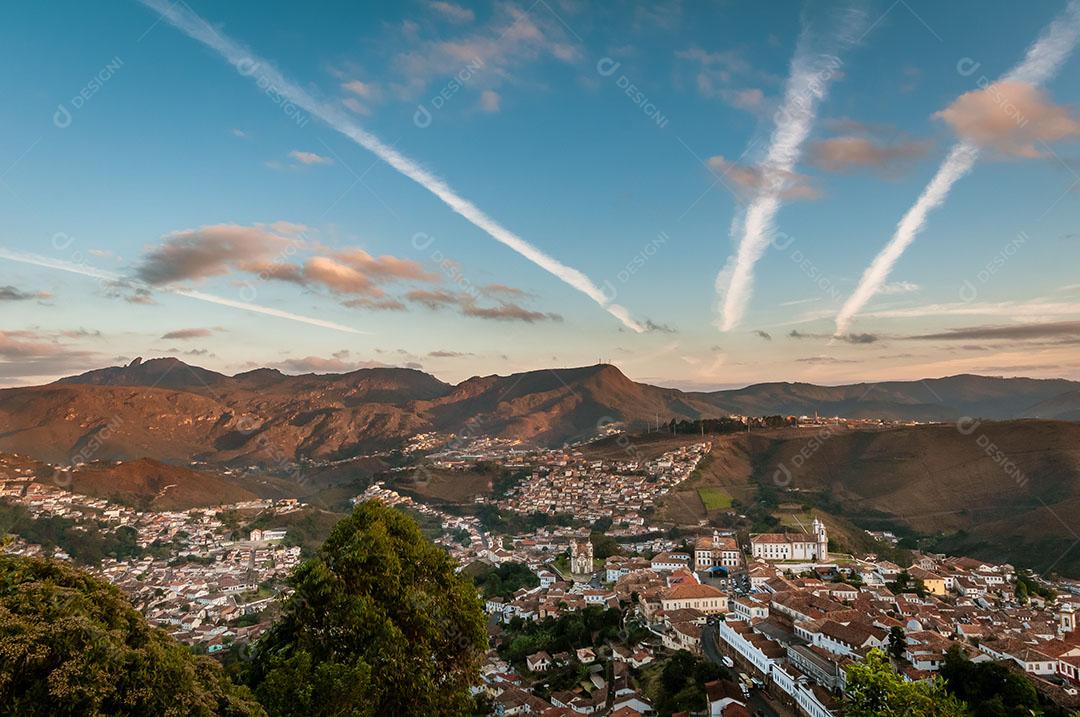 Ouro Preto Minas Gerais Vista Parcial Cidade Prédios Históricos Imagem JPG