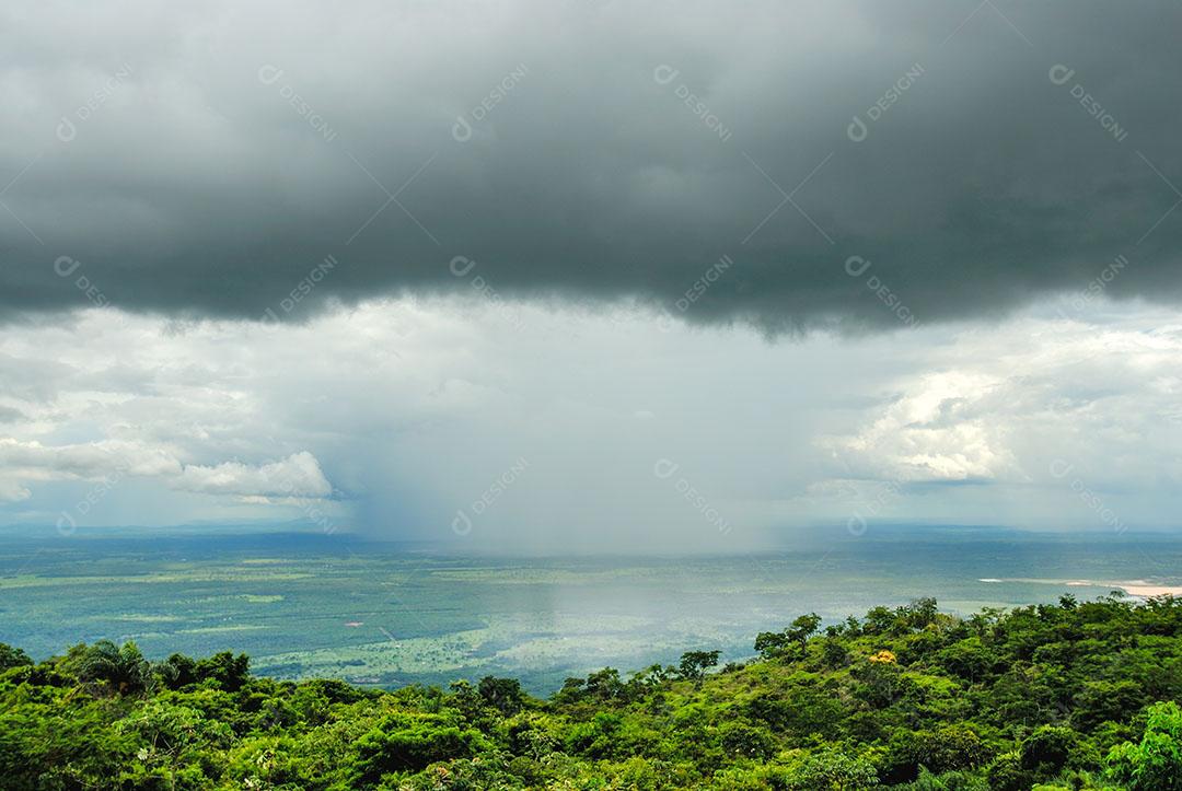 Chovendo Parque Nacional Chapada Guimarães Mato Grosso Imagem JPG