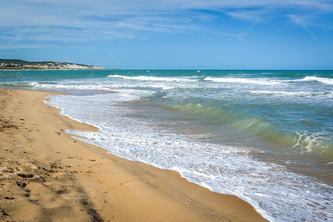 Foto Mar Com Ondas e Dunas na Praia do Sagi Baia Formosa Imagem JPG