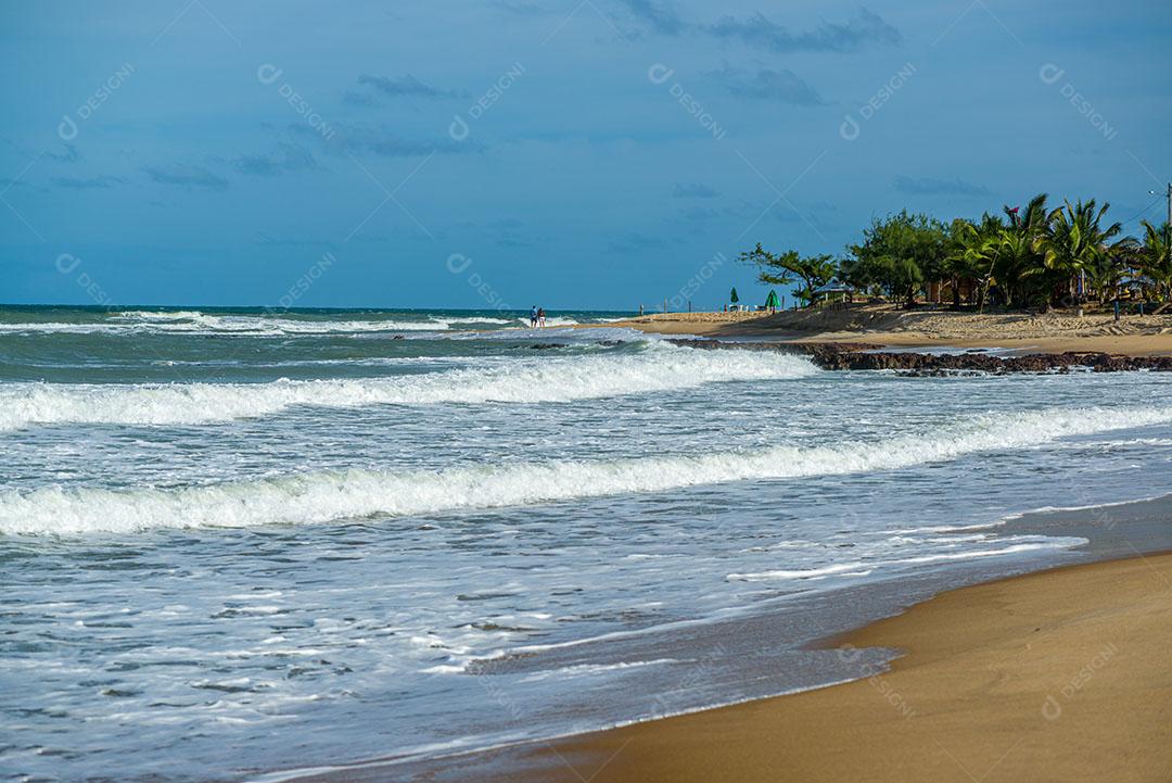 Foto Mar Com Ondas e Dunas na Praia do Sagi Baia Formosa Imagem JPG