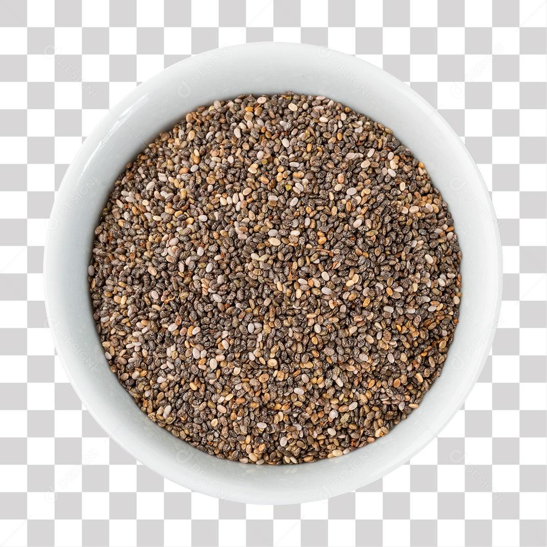 Chia Bowl Em Tigela Branca PNG Transparente