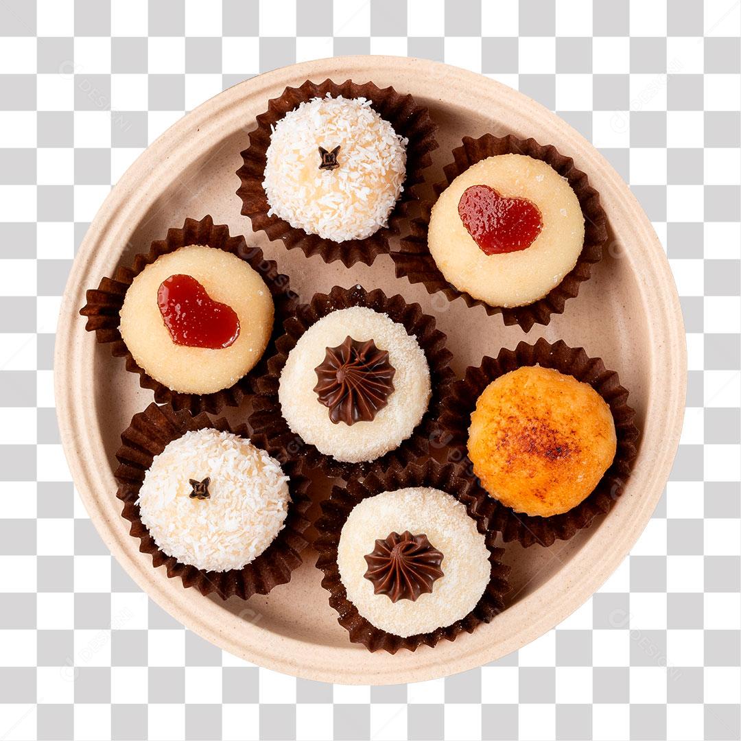 Brigadeiros Gourmet Típicos Brasileiros de Vários Sabores PNG Transparente