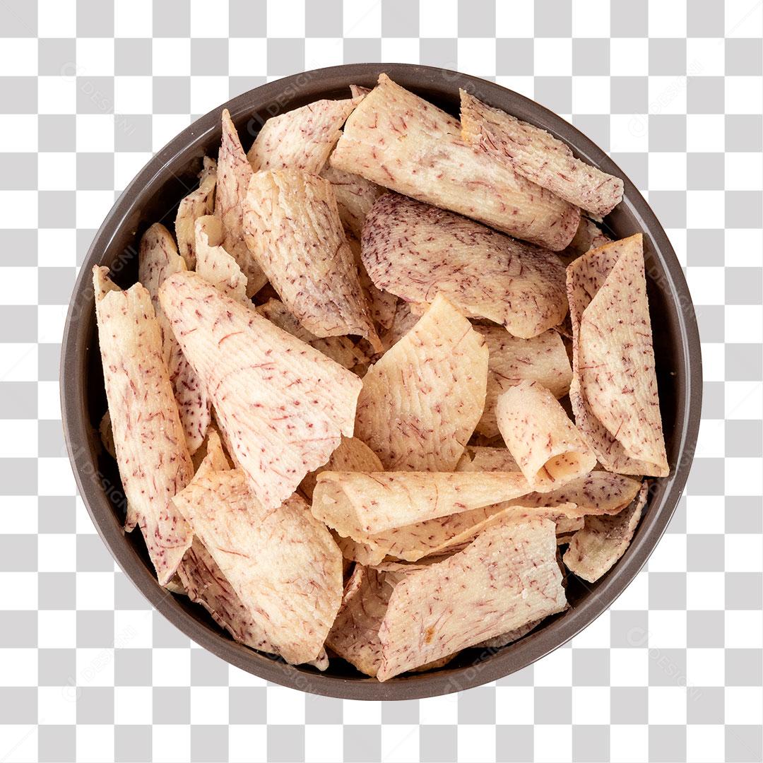 Chips De Inhame Crocante e Assado em Tigela PNG Transparente