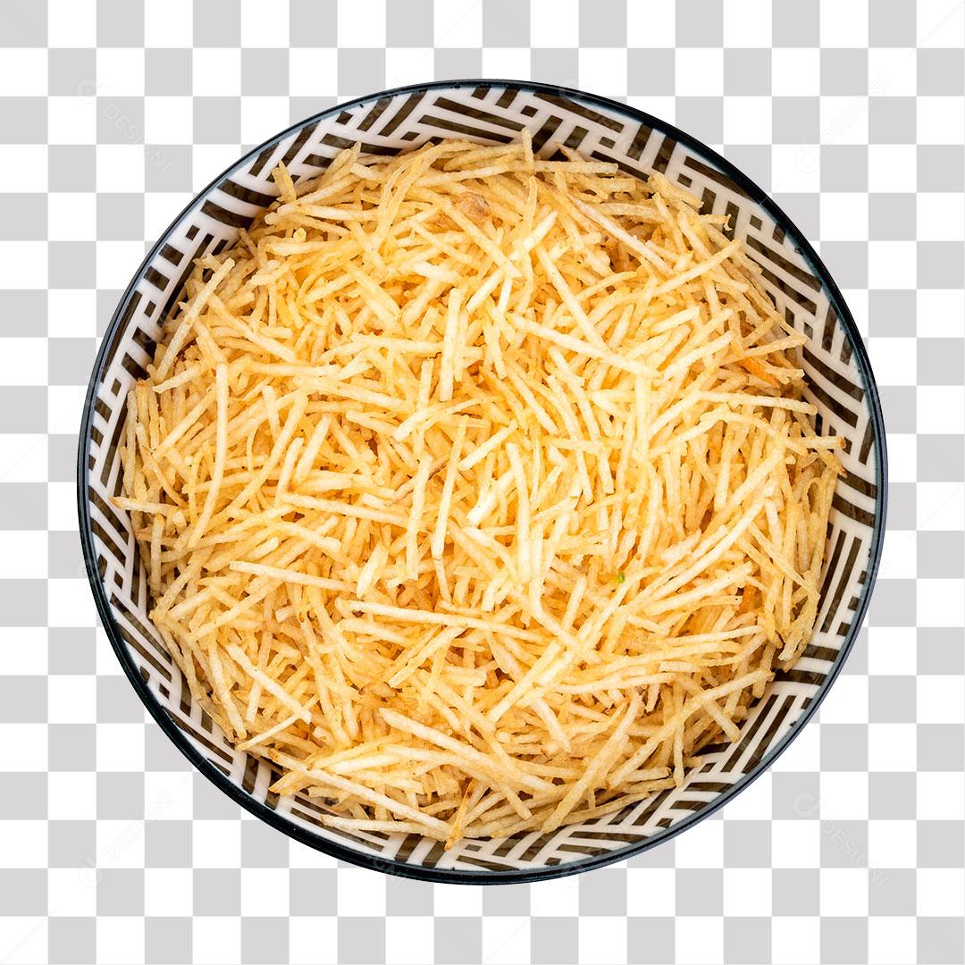 Palha Batata Em Uma Tigela PNG Transparente