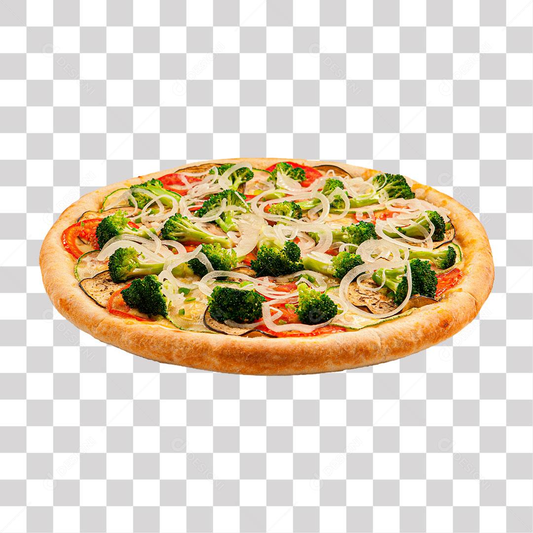 Pizza De Brócolis Com Rodelas de Cebola PNG Transparente