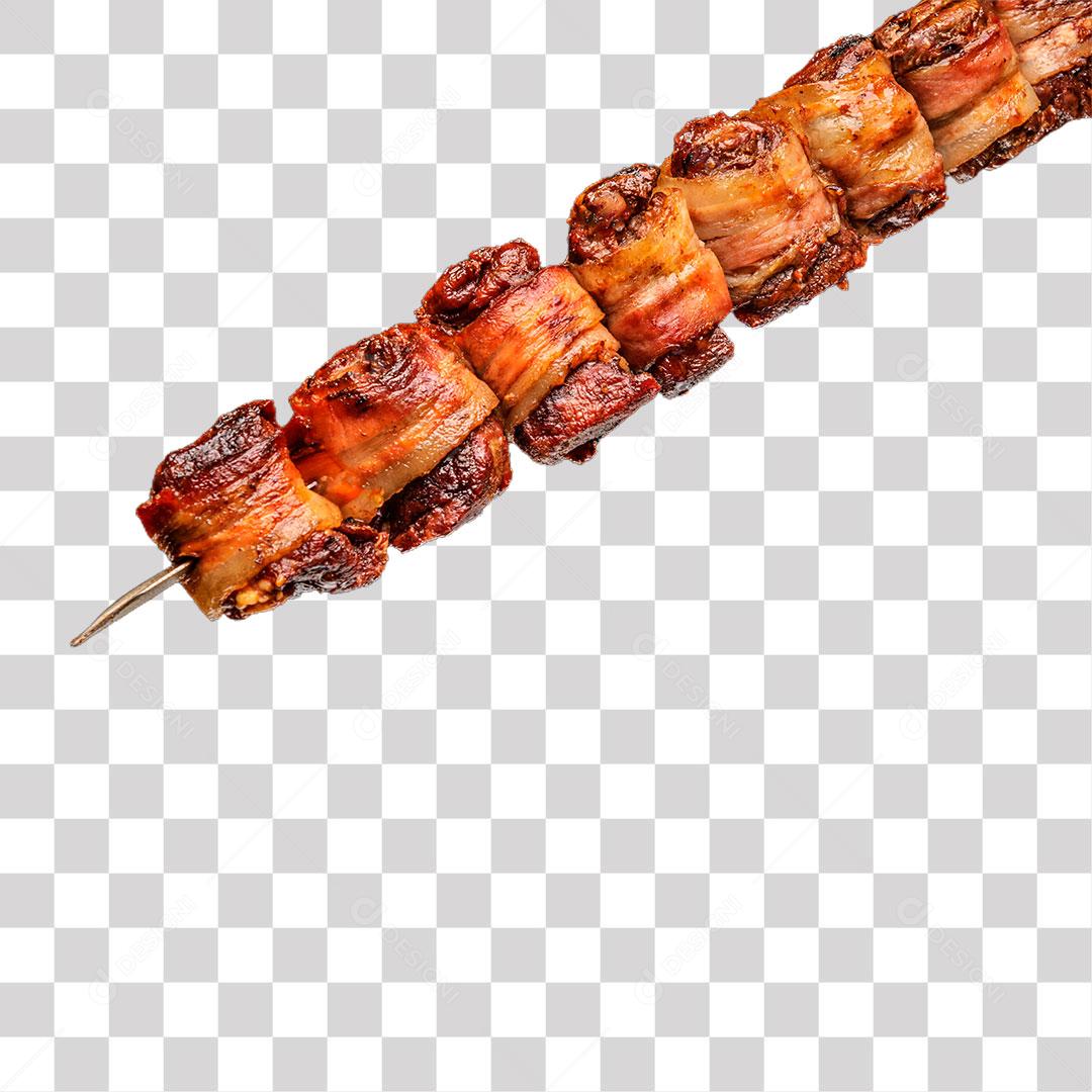 Filé De Churrasco Com Bacon Em Espeto PNG Transparente
