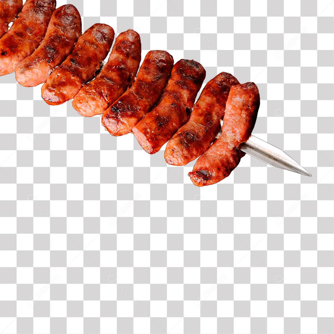 Churrasco de Linguiça em Espetos PNG Transparente