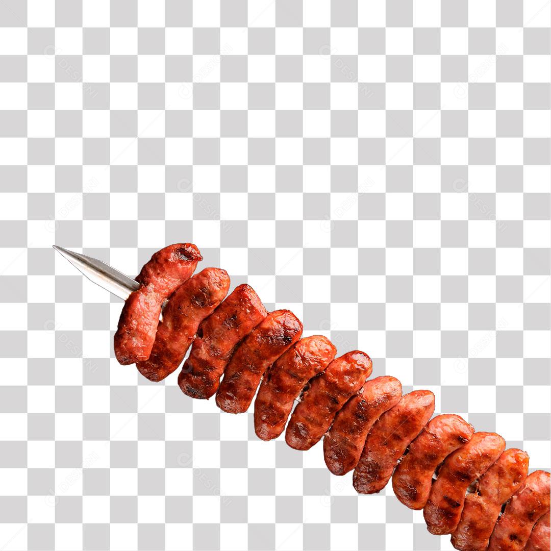 Churrasco de Linguiça em Espetos PNG Transparente