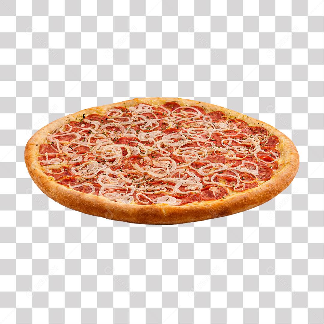 Pizza de Calabresa Com Cebola PNG Transparente