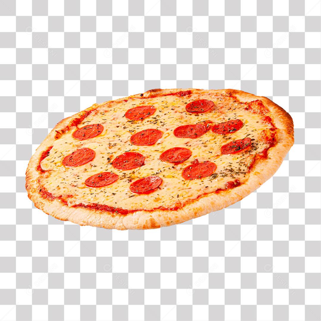 Pizza de Calabresa Com Queijo PNG Transparente