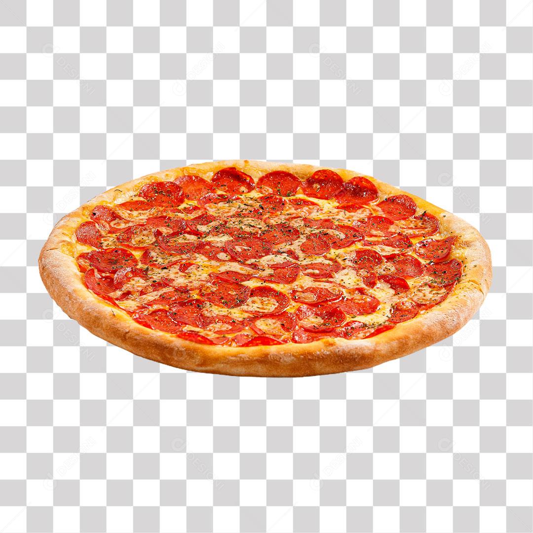 Pizza De Calabresa Com Queijo PNG Transparente