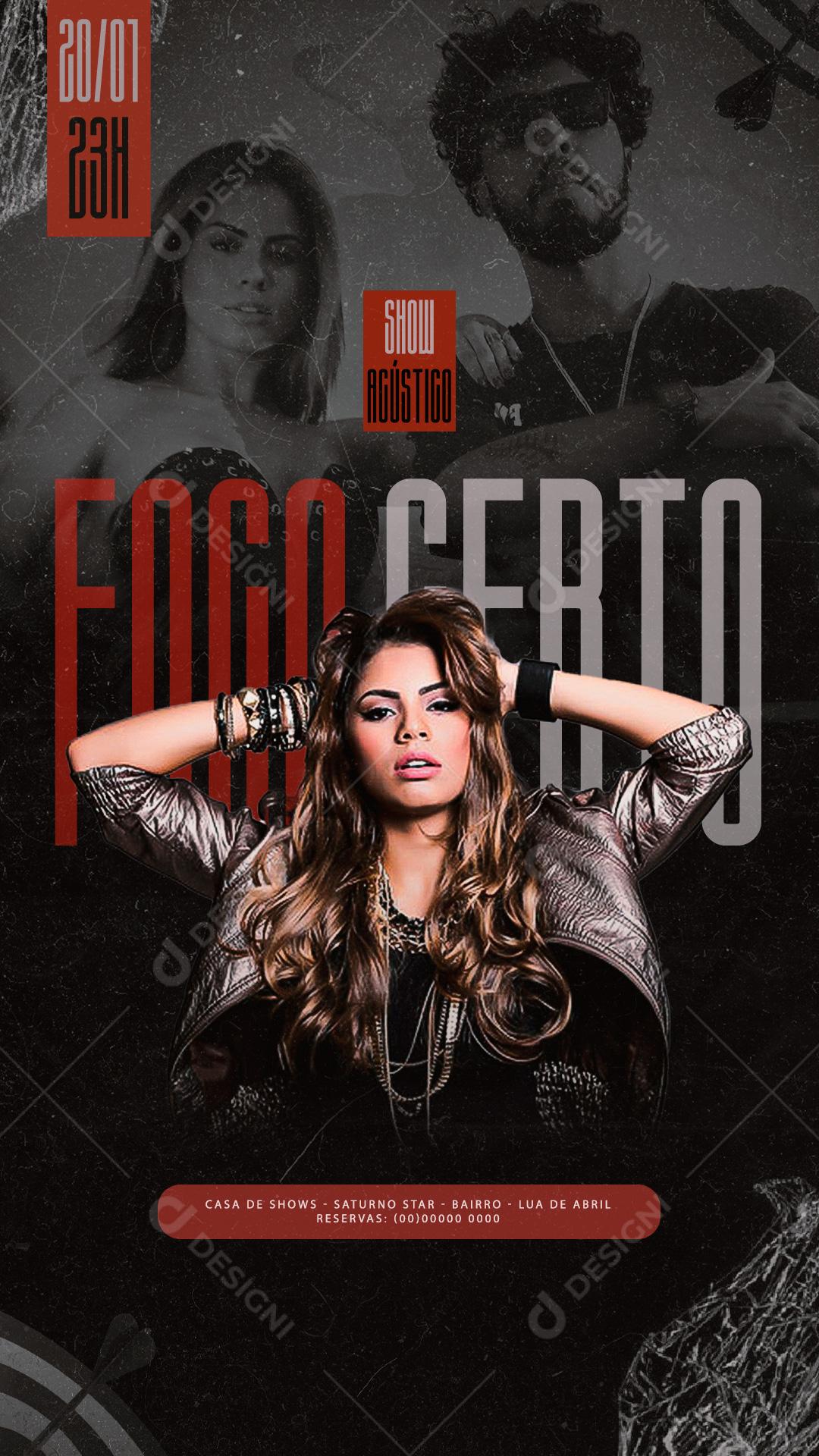 Feed Flayer Fogo Certo Social Media PSD Editável