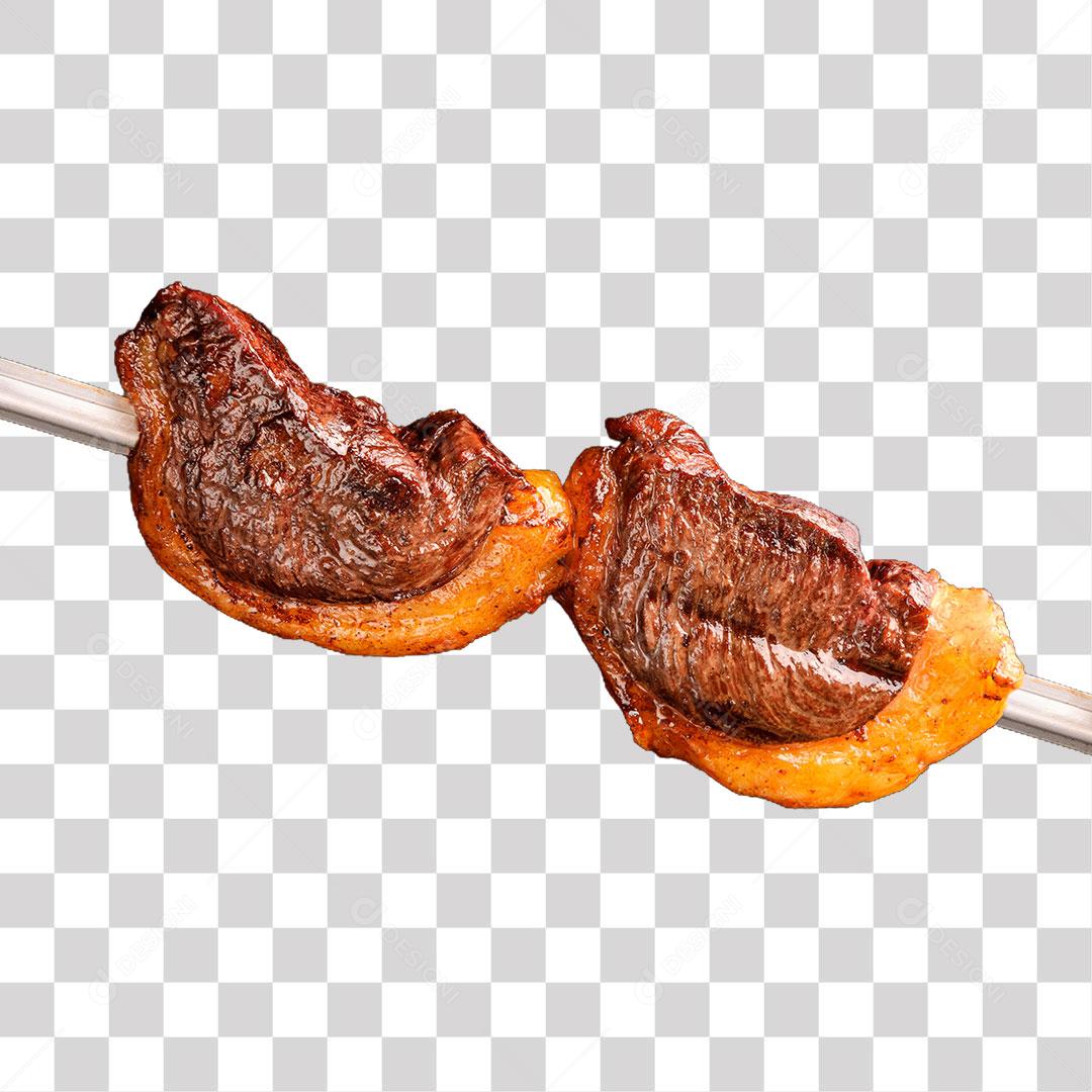 Filé de Churrasco Com Bacon em Espeto PNG Transparente