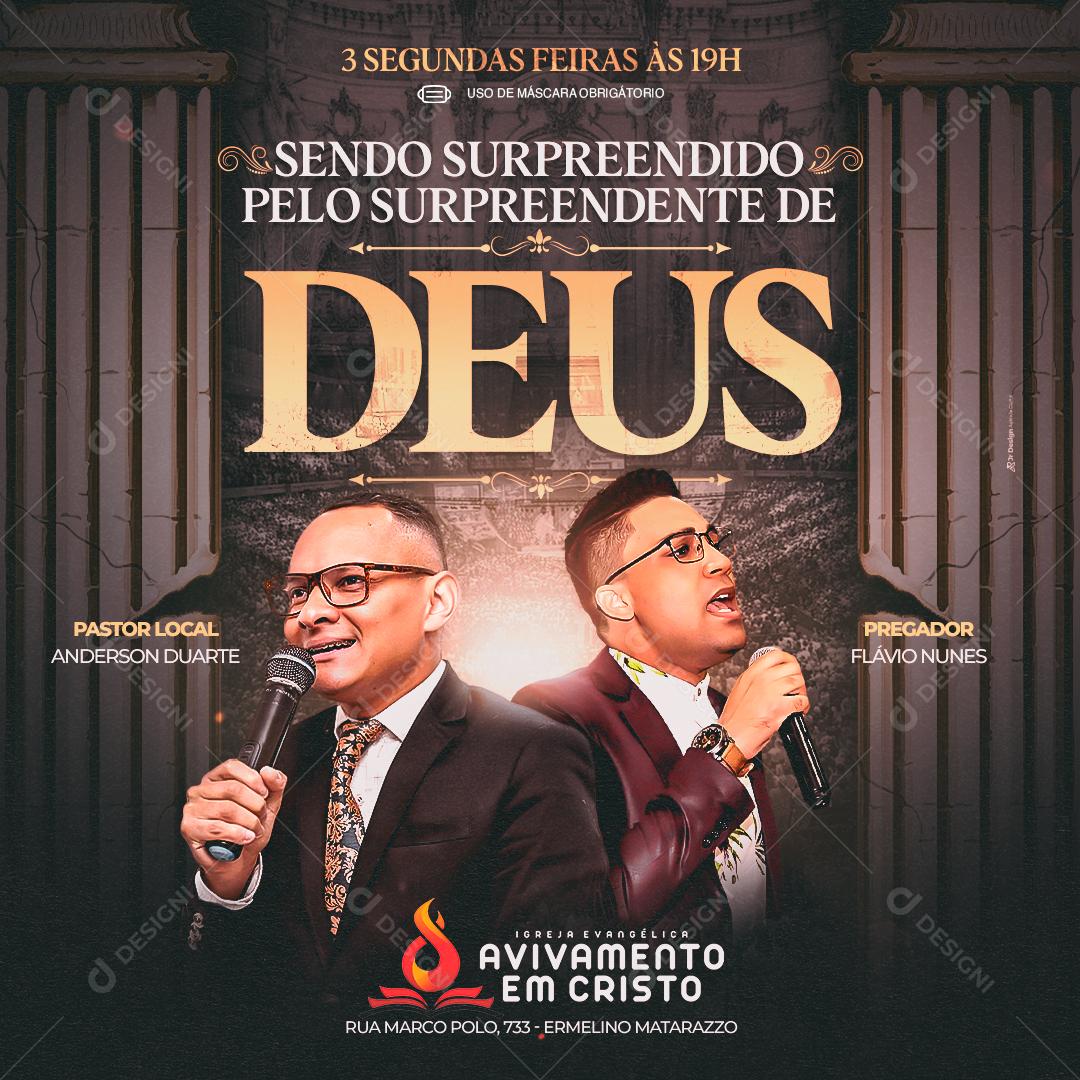 Social Media Evento Gospel Pastor e Pregador PSD Editável