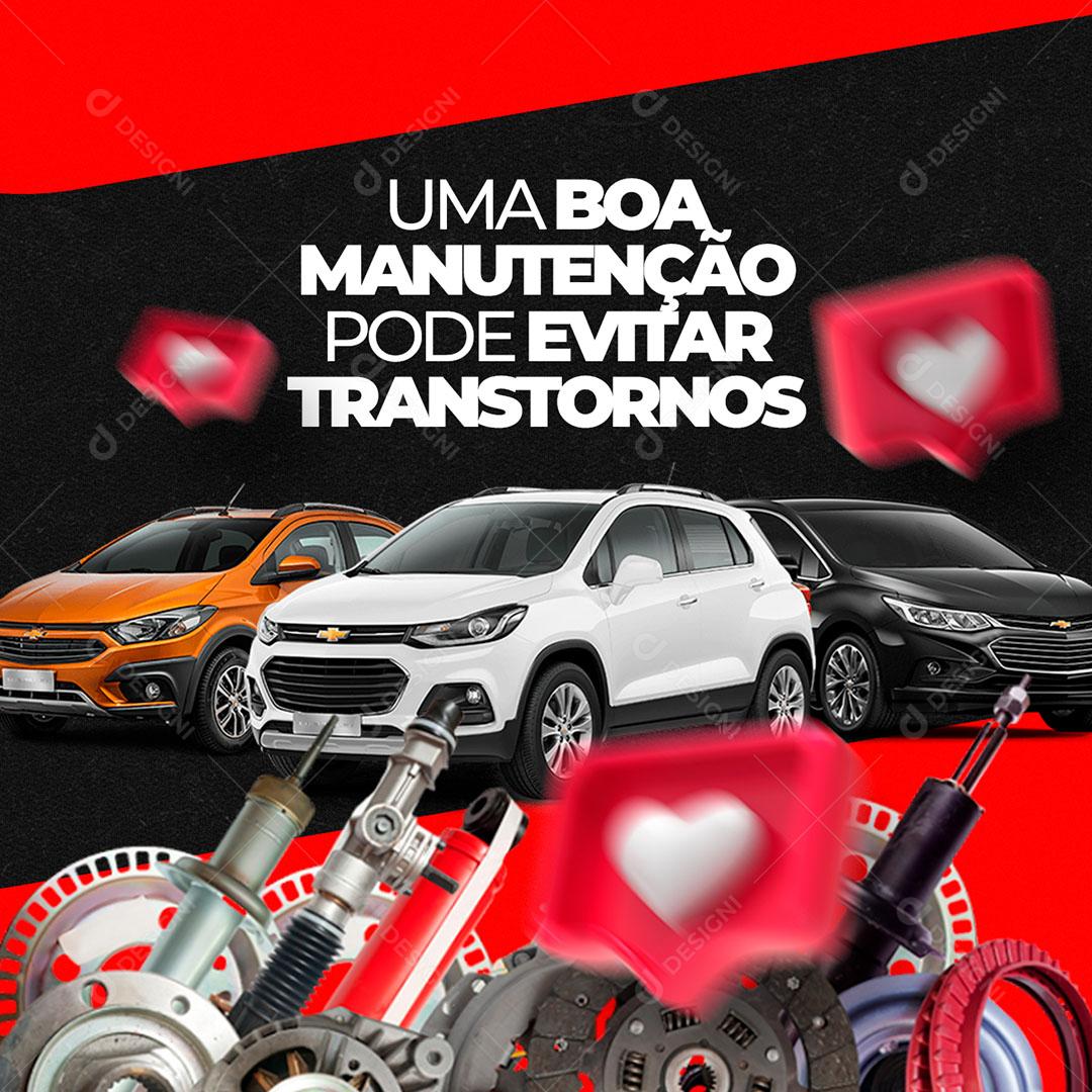 Social Media Oficina Mecânica Uma Boa Manutenção PSD Editável