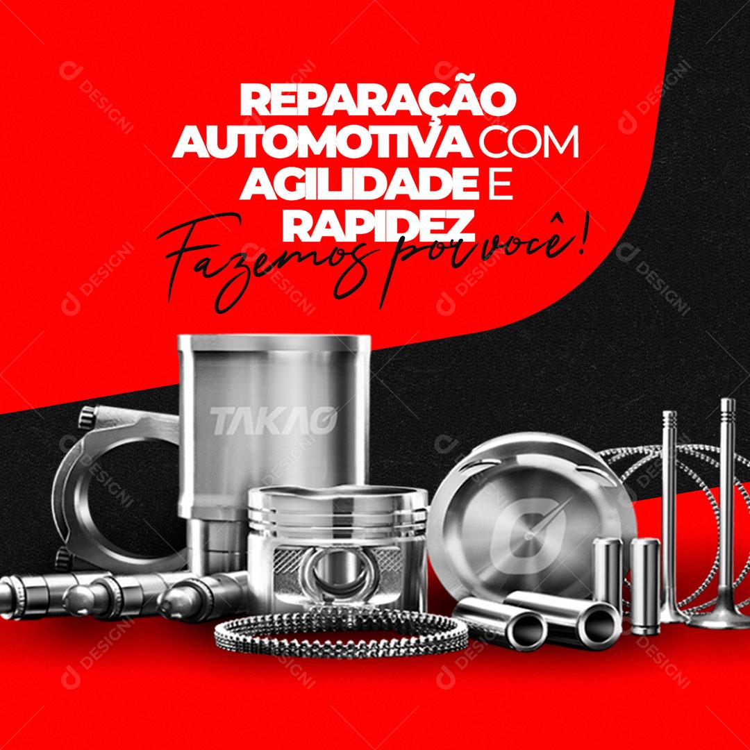 Social Media Ofinica Mecânica Reparação Automotiva PSD Editável