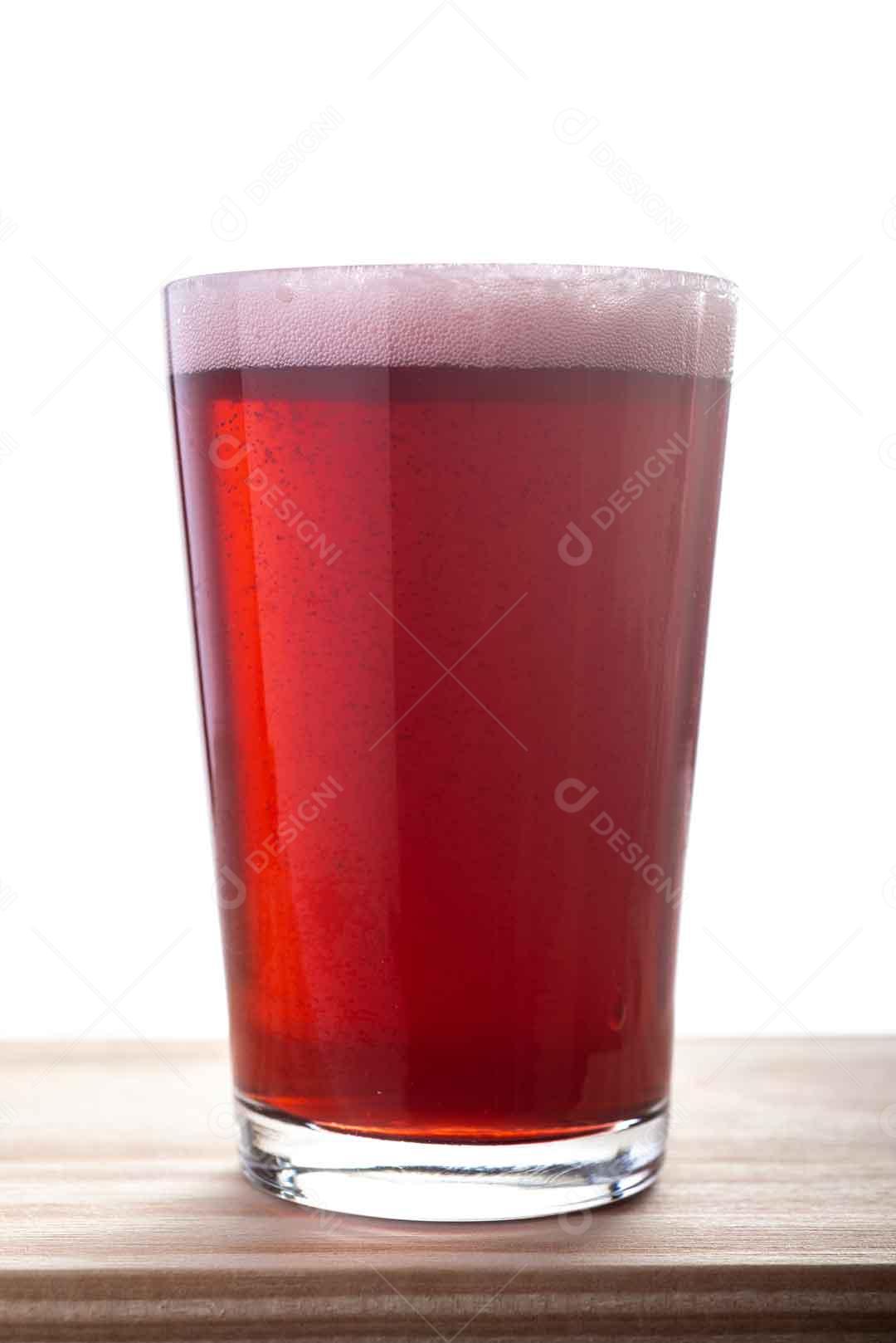 Copo Com Suco Vermelho Em Cima De Mesa Imagem JPG