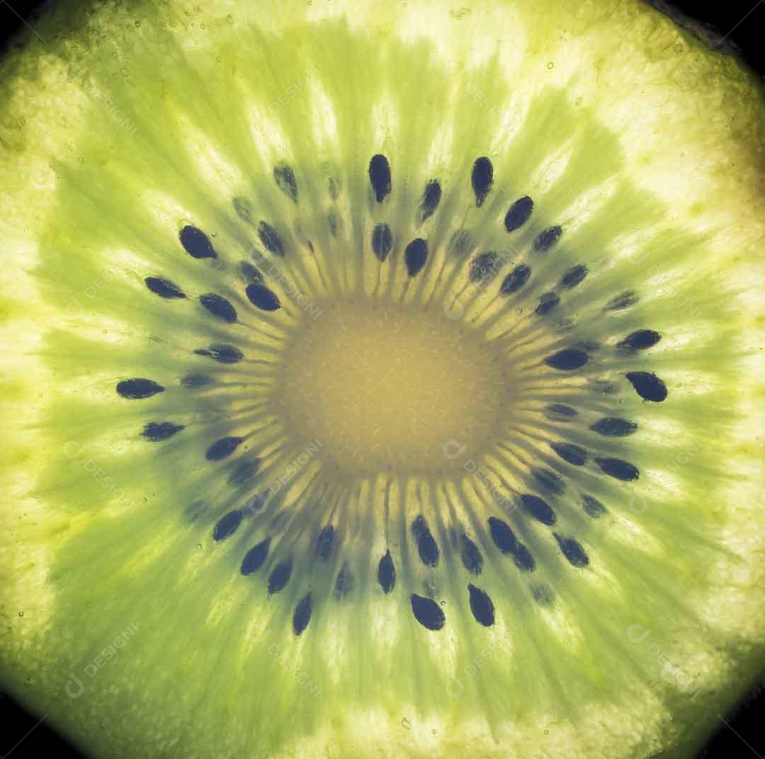 Fruta Kiwi Cortada Foto Tirada De Perto Imagem JPG
