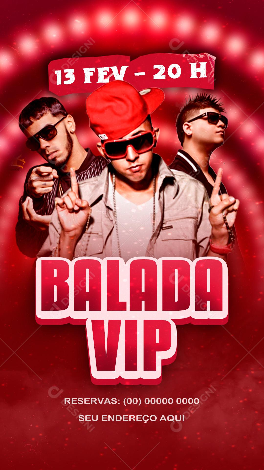 Social Media Flyers Balada Vip Agendas PSD Editável