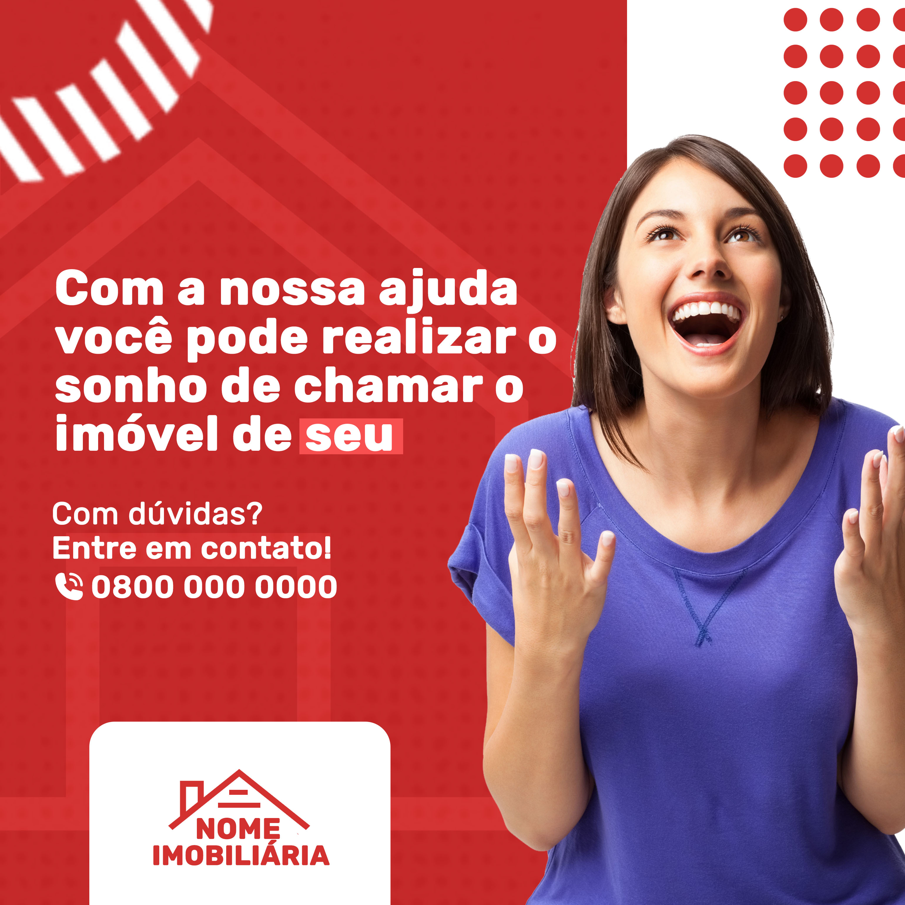 Com a Nossa Ajuda Você Pode Realizar o Sonho Social Media PSD Editável