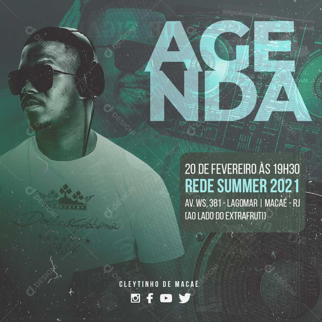 Agende DJ Gospel Igreja Social Media PSD Editável