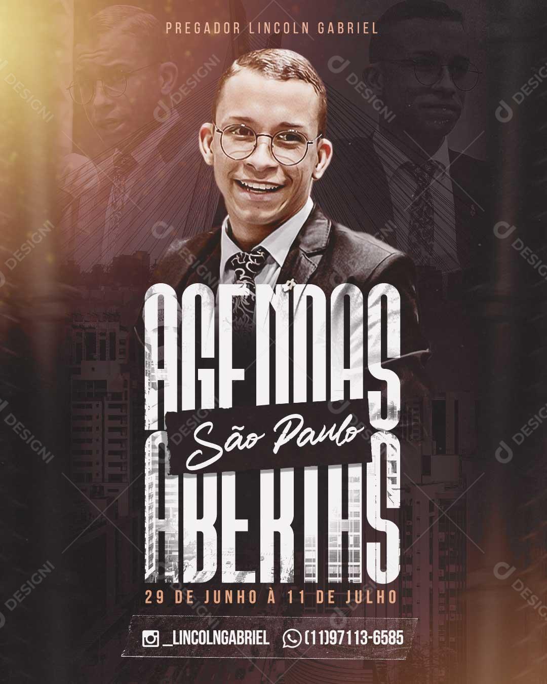 Agendas Abertas Em São Paulo Social Media PSD Editável