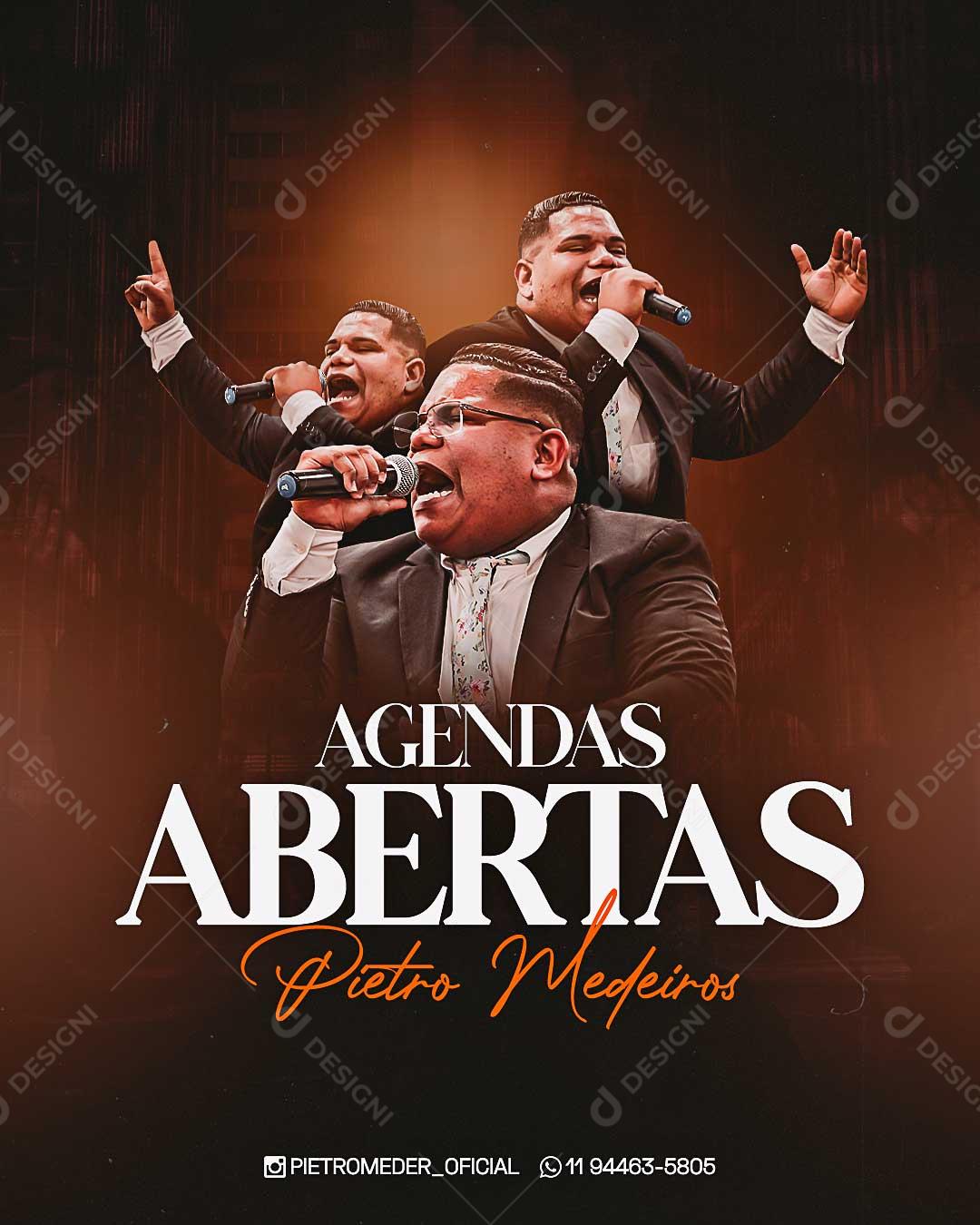 Agendas Abertas Pietro Medeiros Social Media PSD Editável