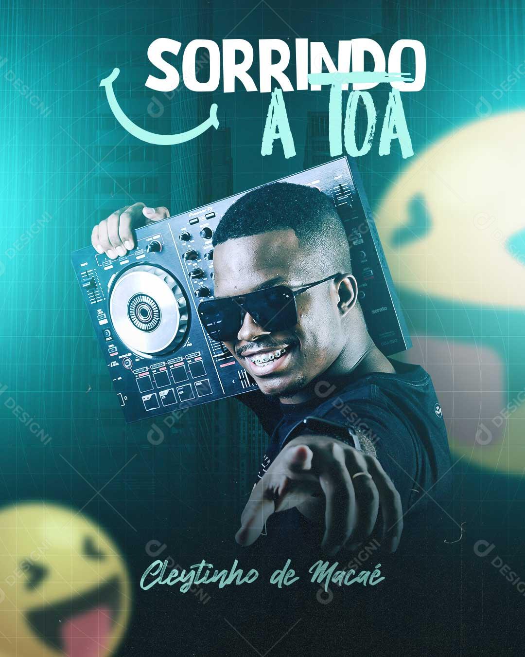 Sorrindo A Toa DJ Gospel Social Media PSD Editável