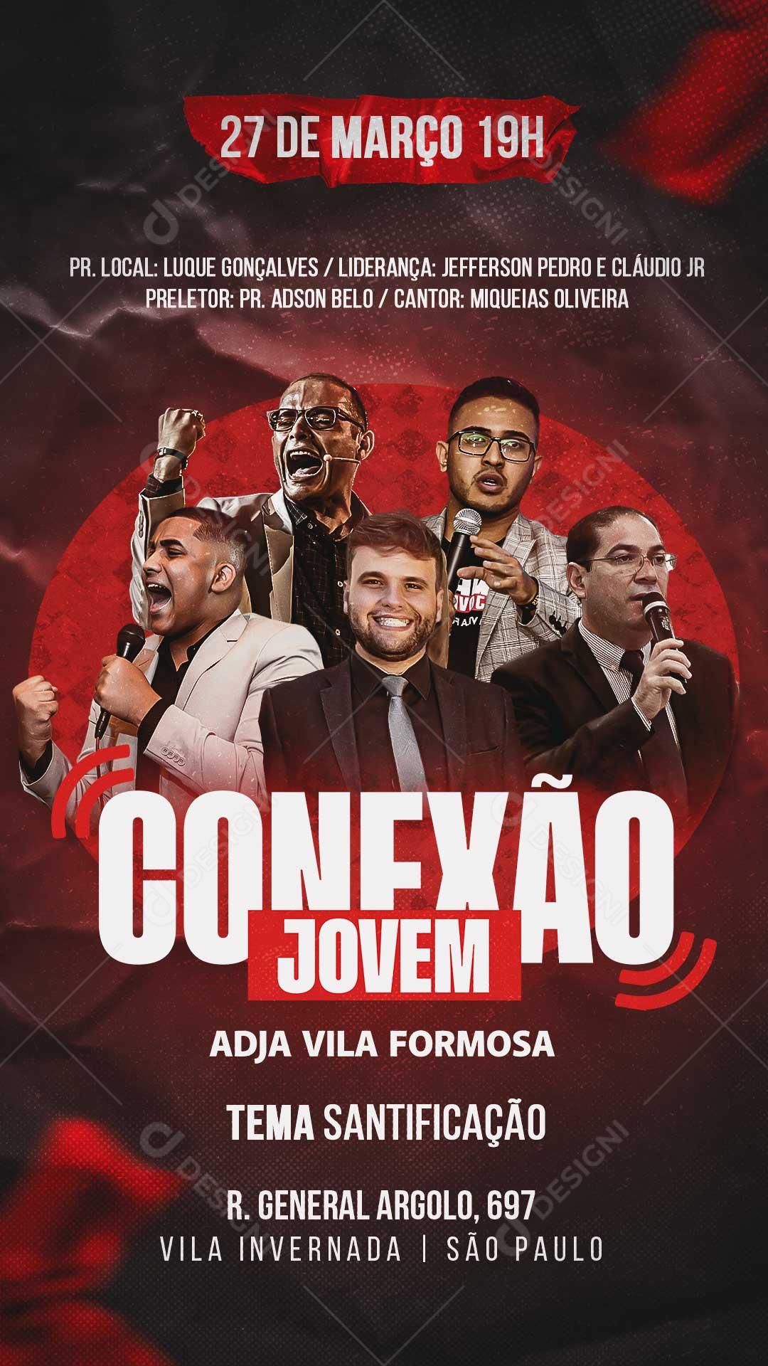 Congresso Conexão Jovem Social Media PSD Editável