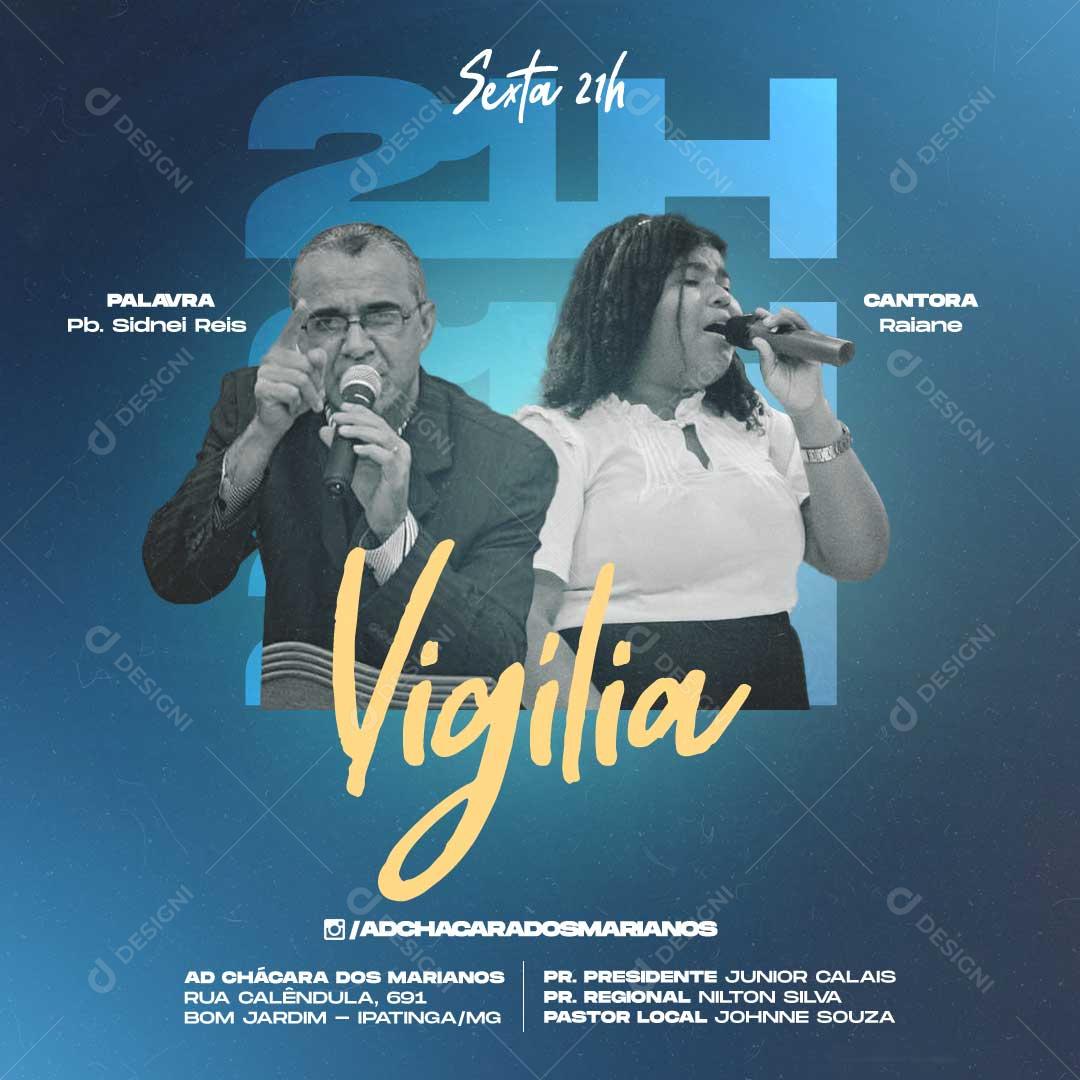 Sexta da Vigília Evangélica Social Media PSD Editável