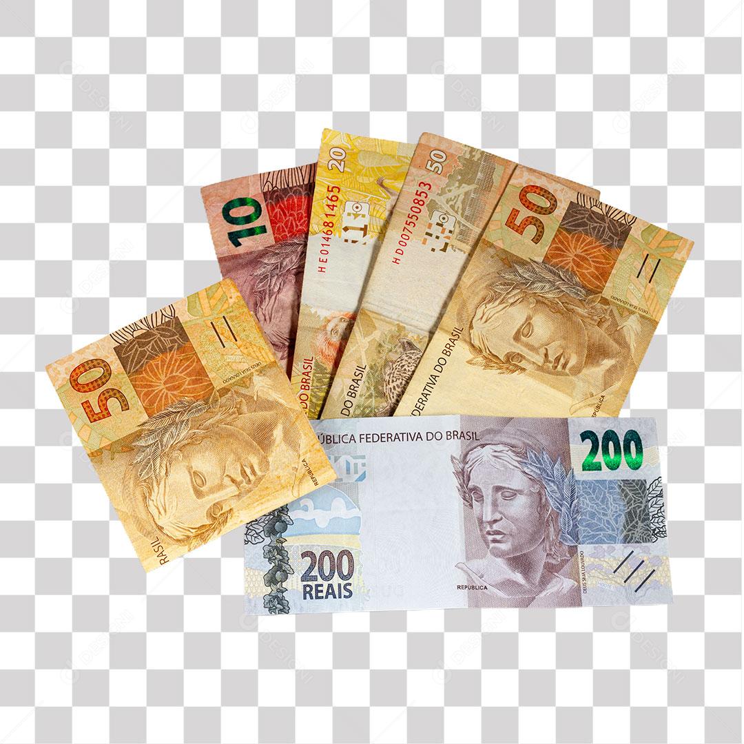 Maço de Dinheiro Notas Reais PNG Transparente