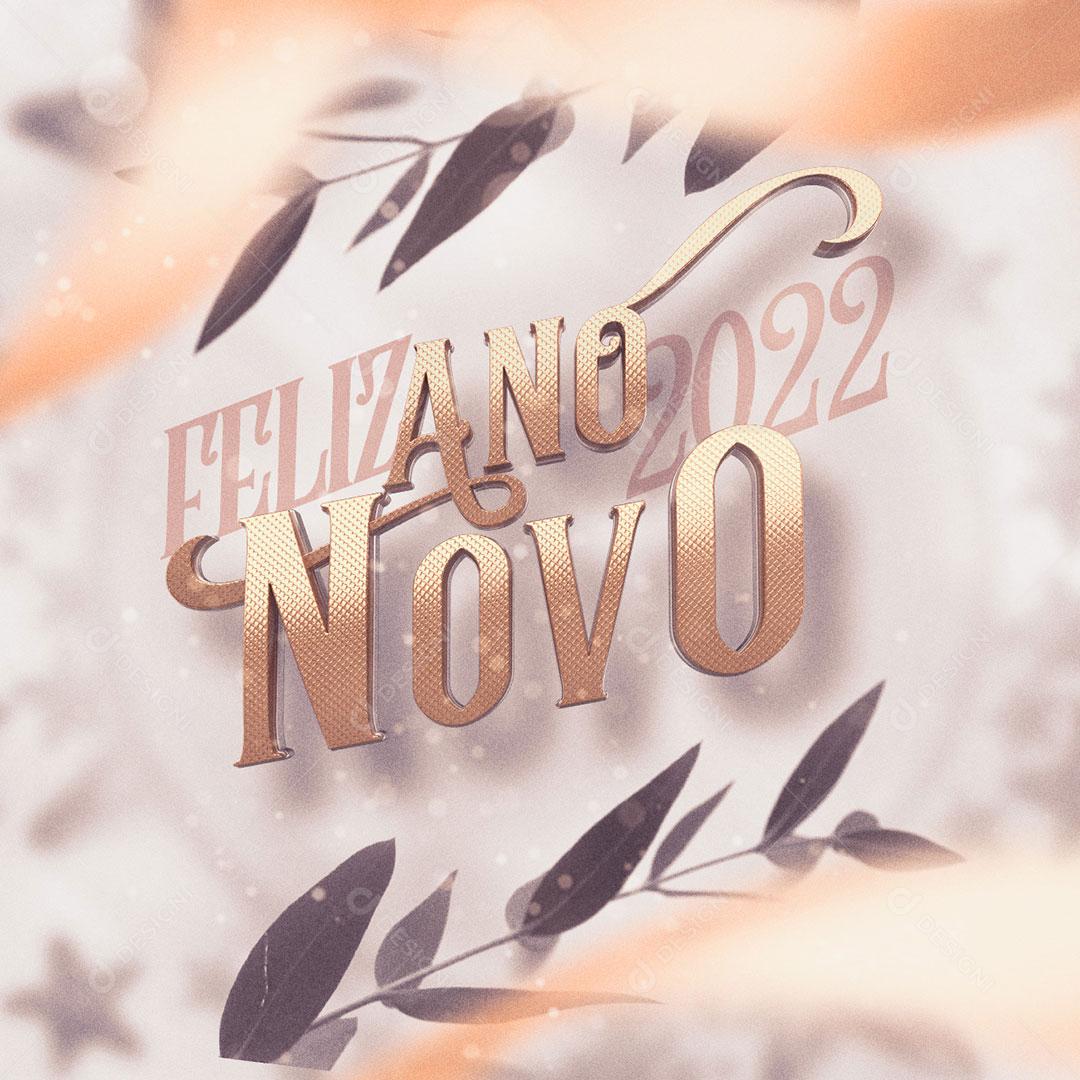 Post Feliz Ano Novo 2022 Social Media PSD Editável