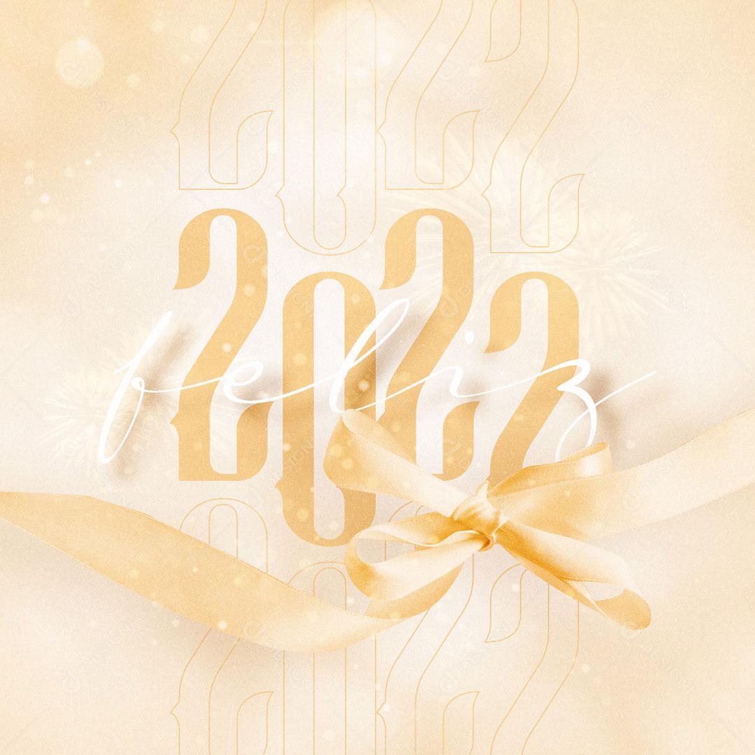 Post Feliz Ano Novo 2022 Social Media PSD Editável