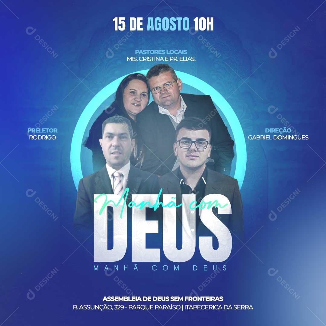 Manhã Com Deus Social Media PSD Editável