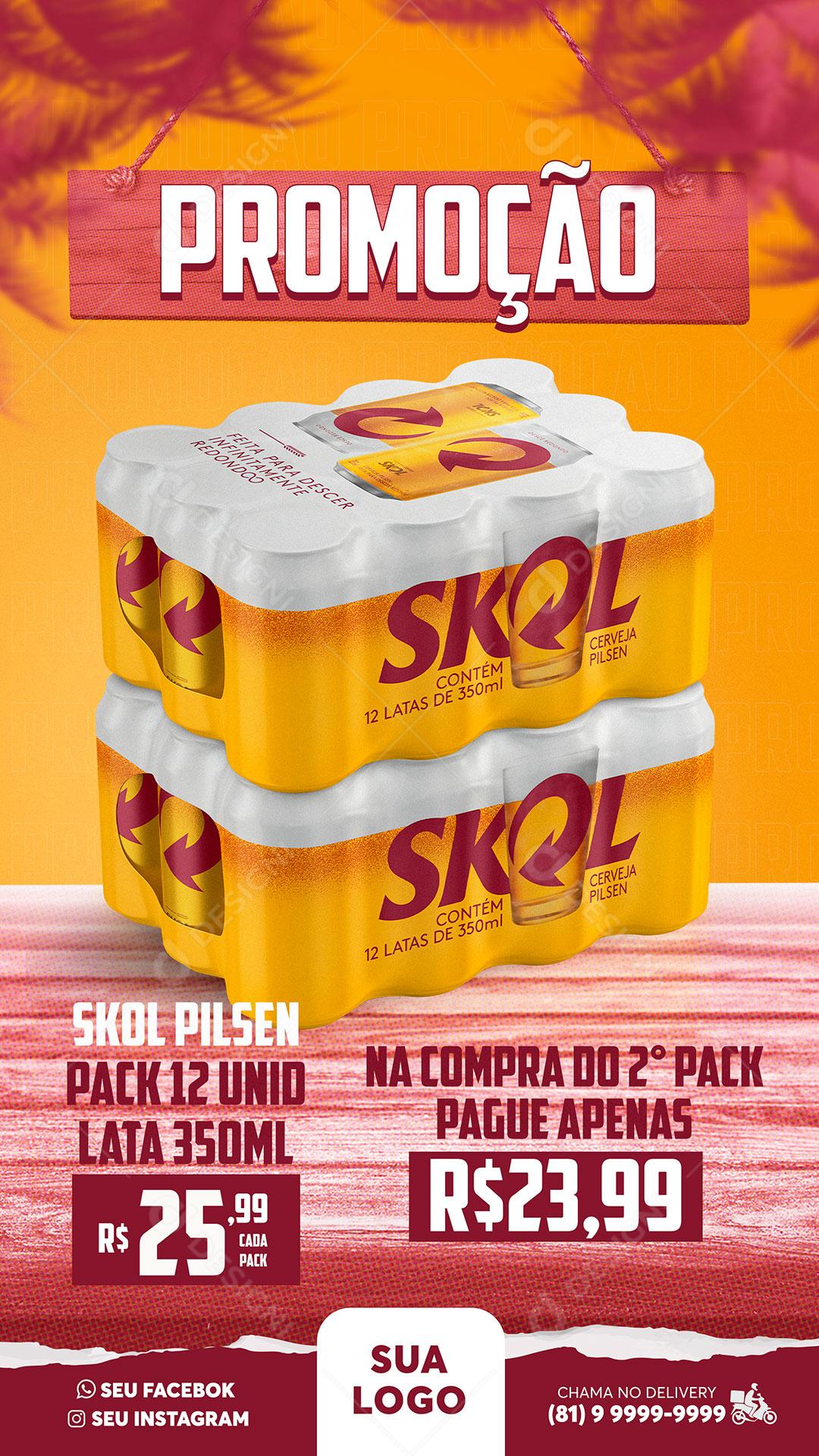 Promoção Bebidas Social Media PSD Editável