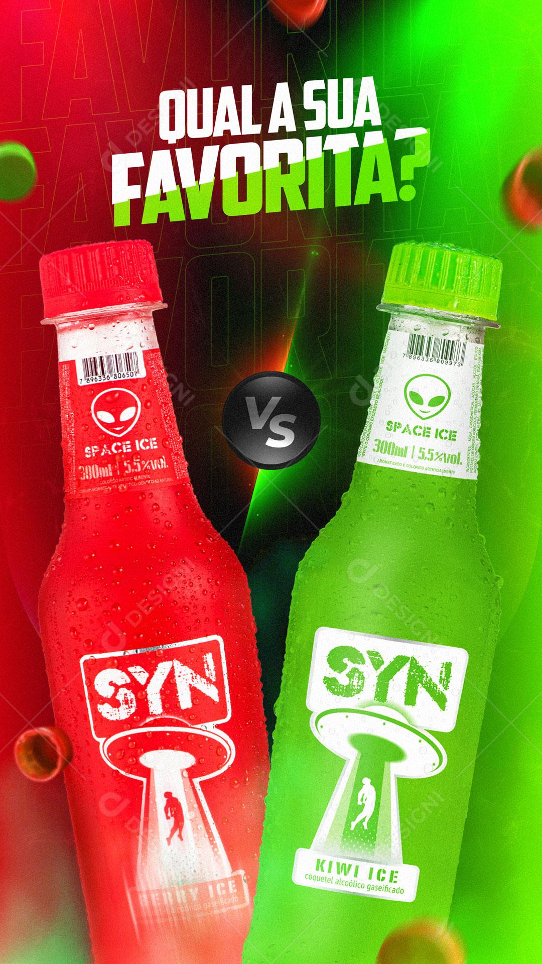 Qual A Sua Favorita Bebida Social Media PSD Editável