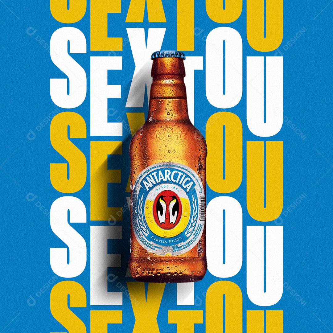 Post Cerveja Sextou Social Media PSD Editável