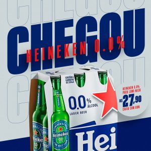 Post Cerveja Chegou Heineken 0,0% Social Media PSD Editável