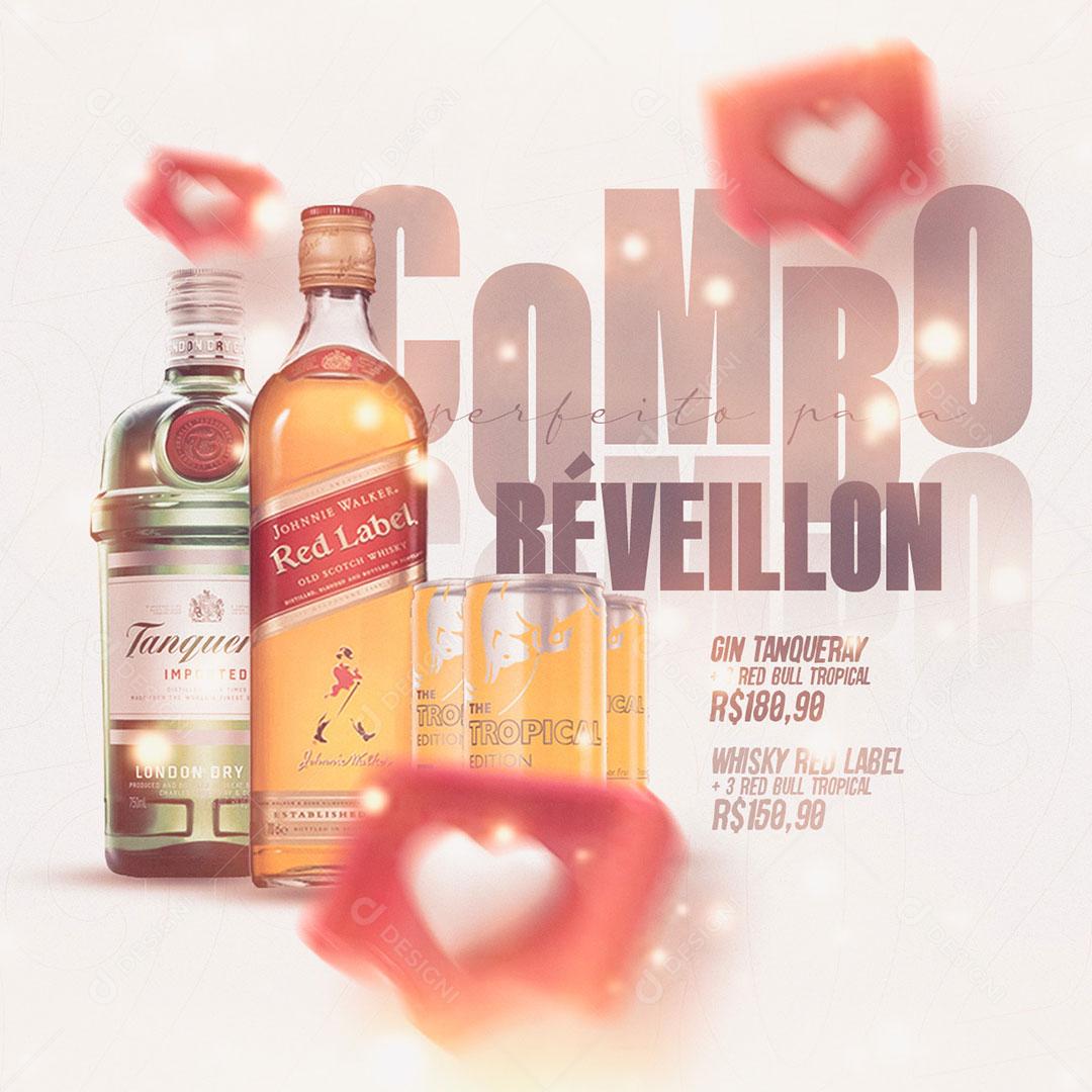 Post Combo Réveillon Social Media PSD Editável