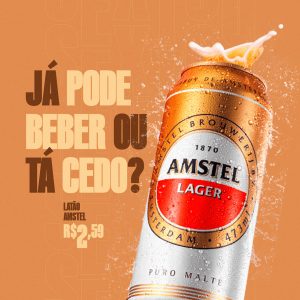 Post Cerveja Já Pode Beber Ou Tá Cedo Social Media PSD Editável