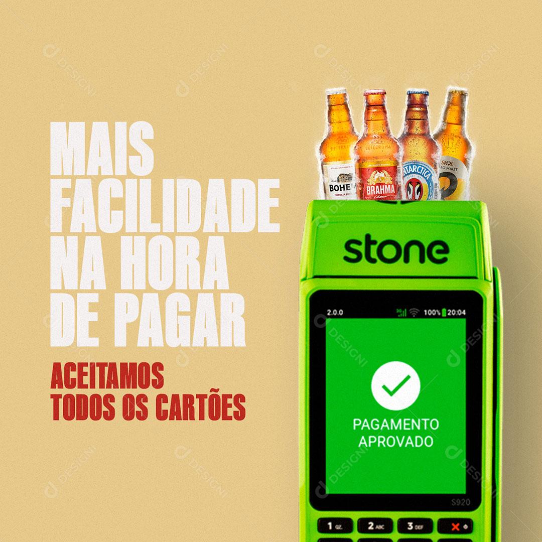 Post Cerveja Mais Facilidade Na Hora De Pagar Social Media PSD Editável