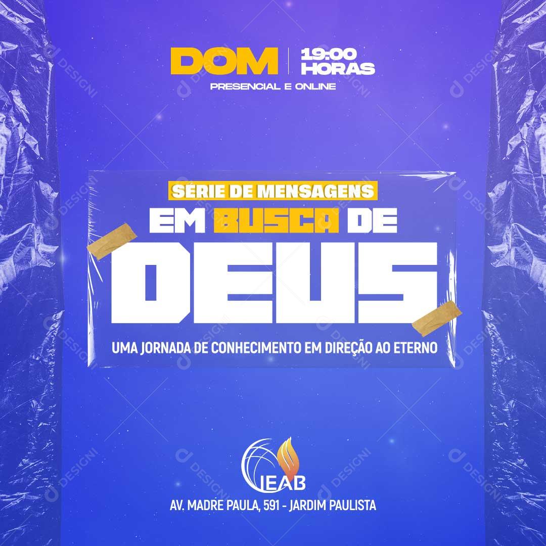 Serie De Mensagens Em Busca De Deus Social Media PSD Editável