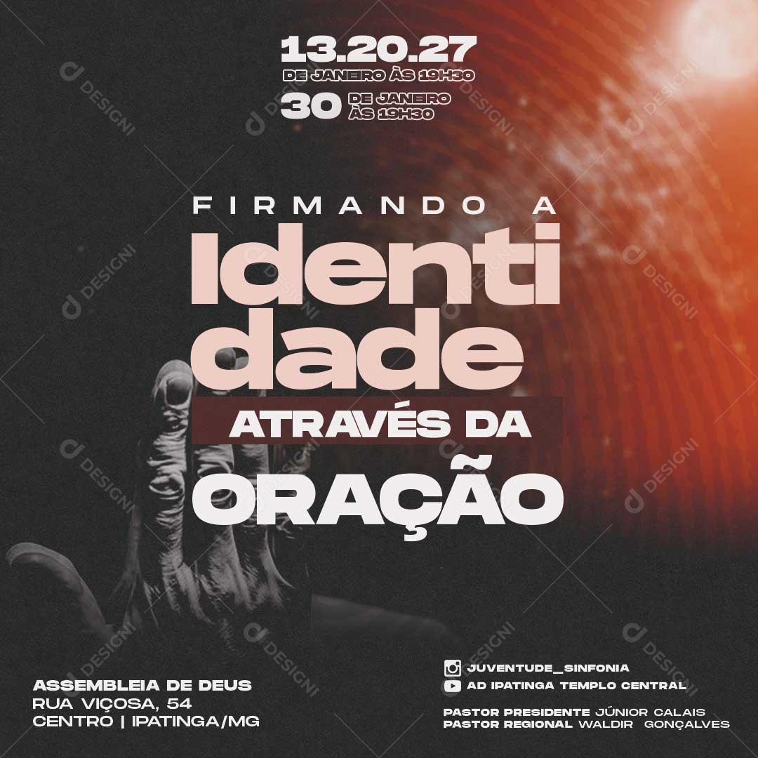 Firmando a Identidade Através da Oração Social Media PSD Edtitável