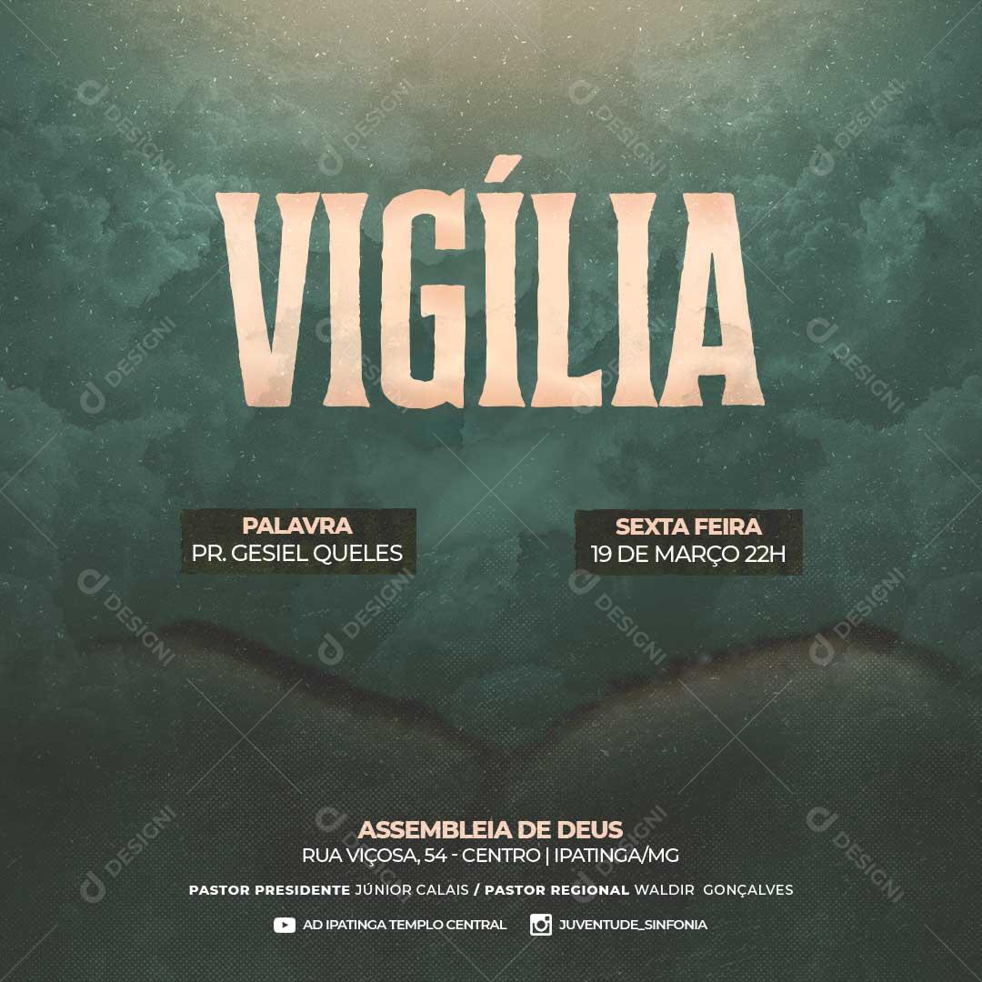 Culto De Vigília Social Media PSD Editável