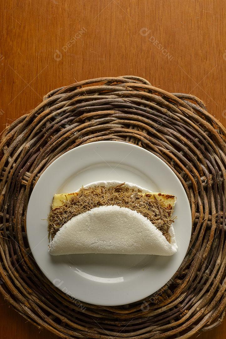 Foto Carnes de Sol Tapioca Requeijão Cuscuz Café Manhã Típico Nordeste Brasileiro