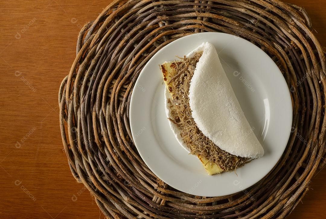 Foto Carnes de Sol Tapioca Requeijão Cuscuz Café Manhã Típico Nordeste Brasileiro
