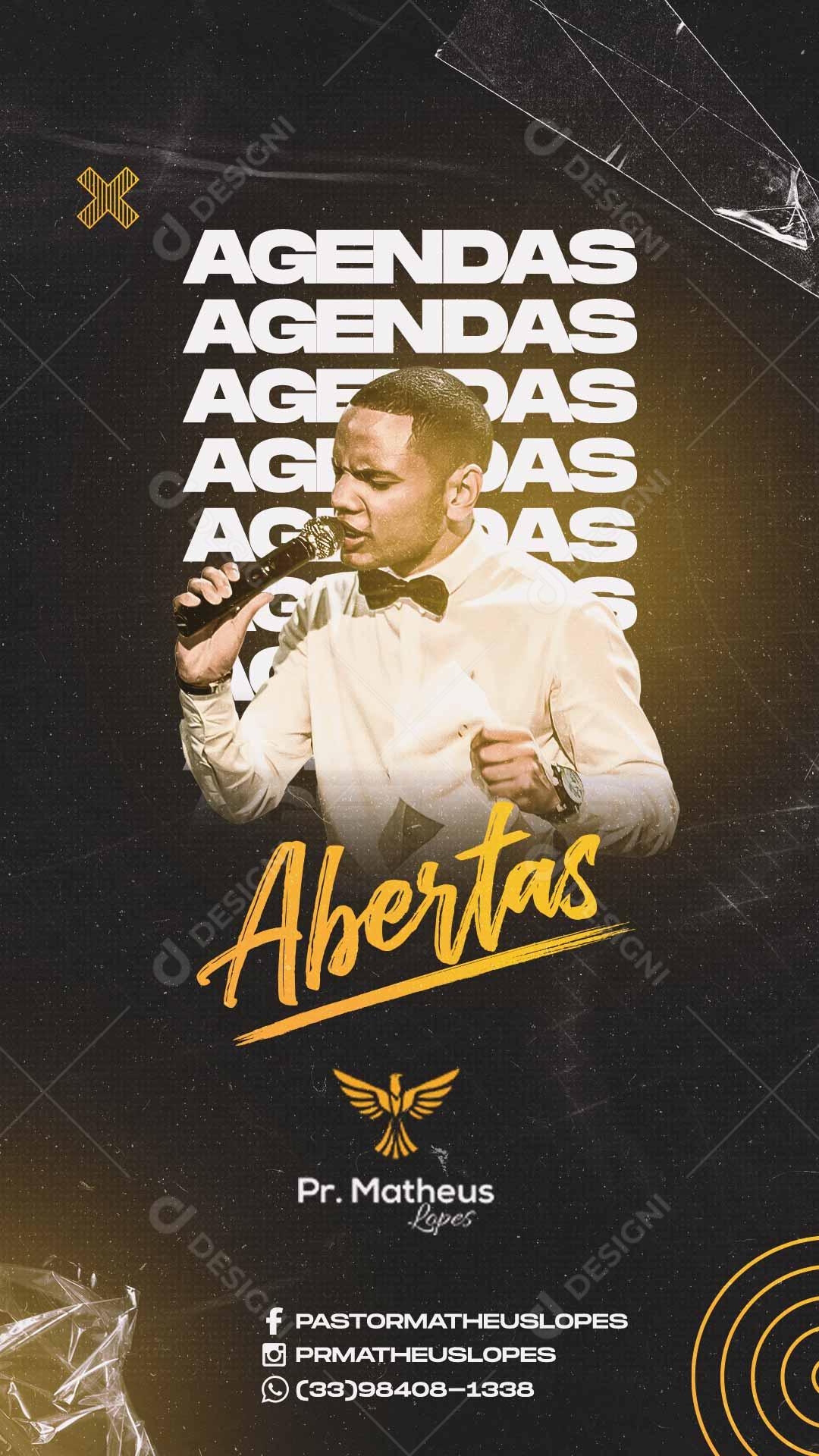 Agendas Abertas Social Media PSD Editável